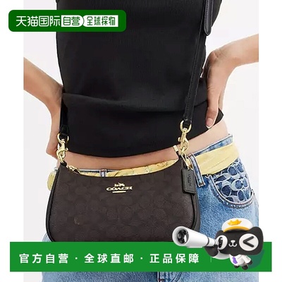 日本直邮COACH Tory Shoulder Bag Signature Canvas蔻驰背包钱包
