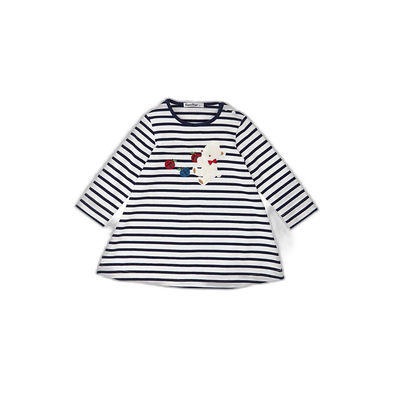 日本直邮日潮 familiar 日本制可爱条纹儿童长袖连衣裙