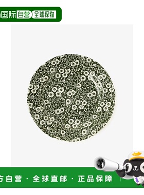 日本直邮日潮 AfternoonTea盘子21.5cm/深绿色印花/Burleigh HB24