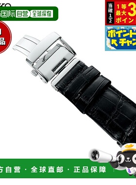 日本直邮精工 Astron 男士黑色替换表带21 毫米短款 (R7X11AC)