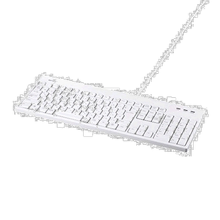 【日本直邮】Buffalo 抗菌防水防尘可水洗有线全键盘 白色 BSKBU5