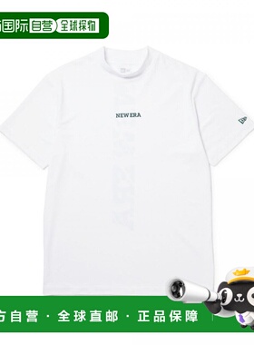 日本直邮NEW ERA 短袖中领珠地网眼 T恤垂直标志白色高尔夫 14391