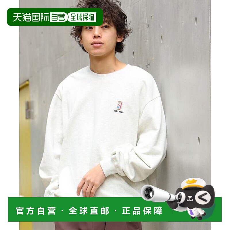 1h可退 日本直邮BEAMS HEART MEN 冲浪熊 大号 卫衣运动修身