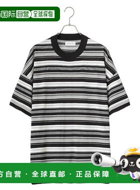 1h可退 日本直邮BALLAST ARK 男女同款彩色条纹棉质T恤 BA09K002