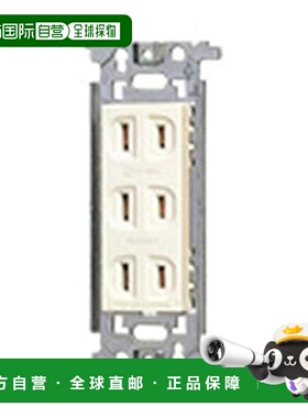 【日本直邮】Panasonic松下 嵌入式三排插座 10个装 WN1503-10