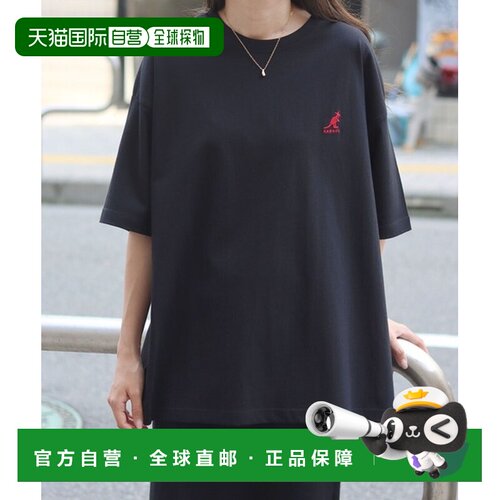 日本直邮KANGOL 【经典袋鼠单点刺绣】宽松短袖T恤