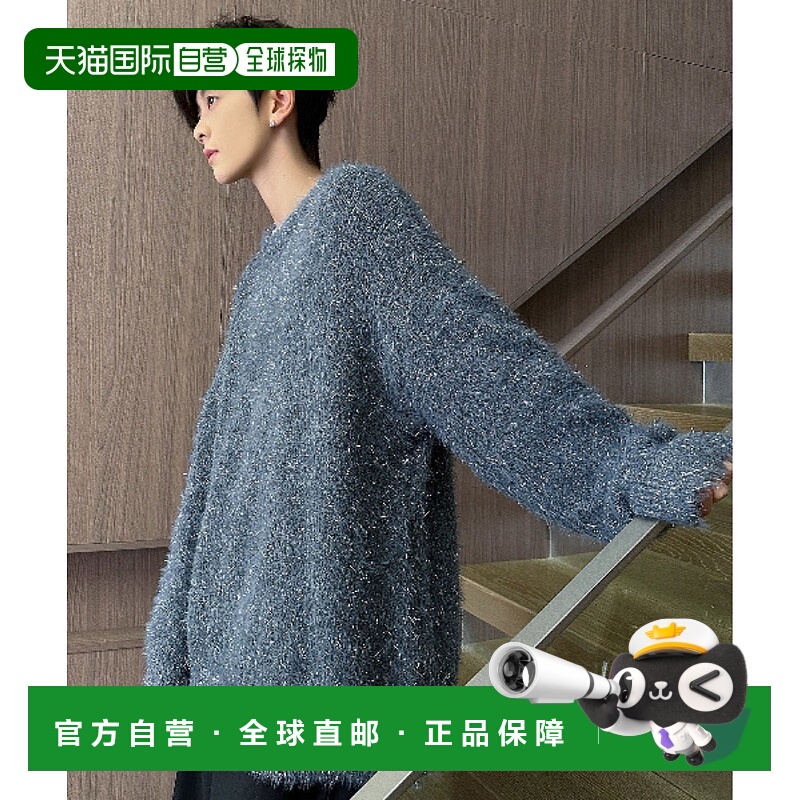 1h可退 日本直邮neos 男女同款宽松款闪光长毛针织衫 K926