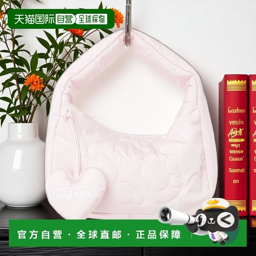 1h可退 日本直邮MLB Korea 女装 经典刺绣 迷你霍博包 心形挂饰 3