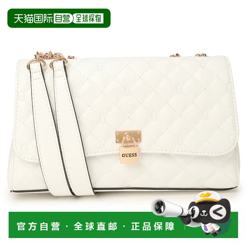 日本直邮GUESS RAMONA 可转换斜挎翻盖包 WHI
