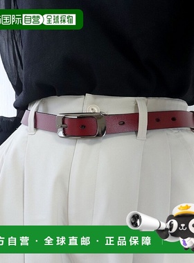 日本直邮florge 方形框架扣厚款皮革腰带 FL8218EW08194 腰带