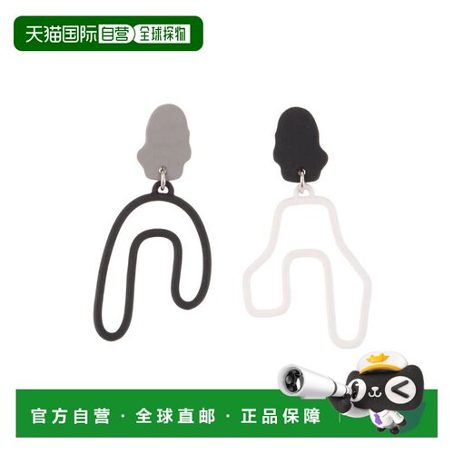 UN3D. 女士 不对称波浪管状耳环 轻盈易戴配饰 522630900301