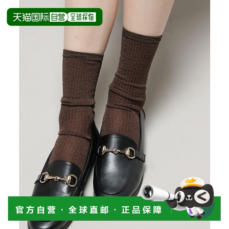 1h可退 日本直邮nano・universe 女装 闪亮罗纹袜 光泽感设计 夏季