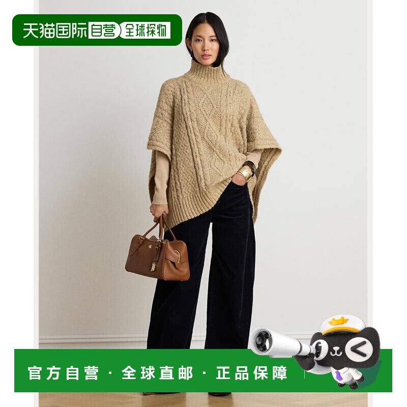 日本直邮LAUREN RALPH LAUREN 女装 针织斗篷徽章【付后1h可退】