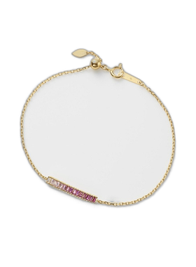 日本直邮日潮 agete 阿卡朵K18YG蓝宝石手链红色 均码红宝石首饰