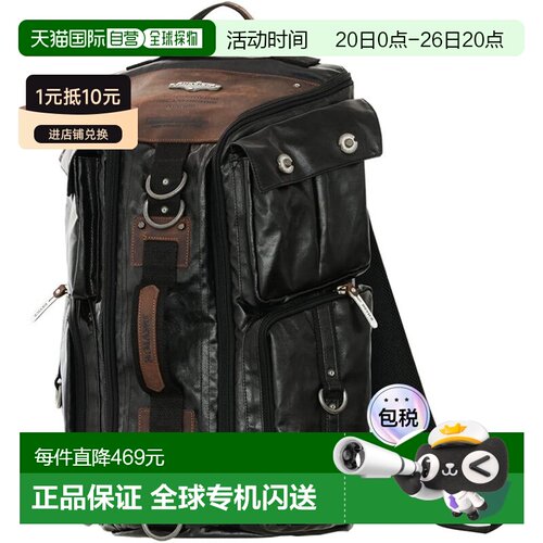 【日本直邮】[DEVICE] 重型三用背包  户外 旅行 男士 黑色双肩包