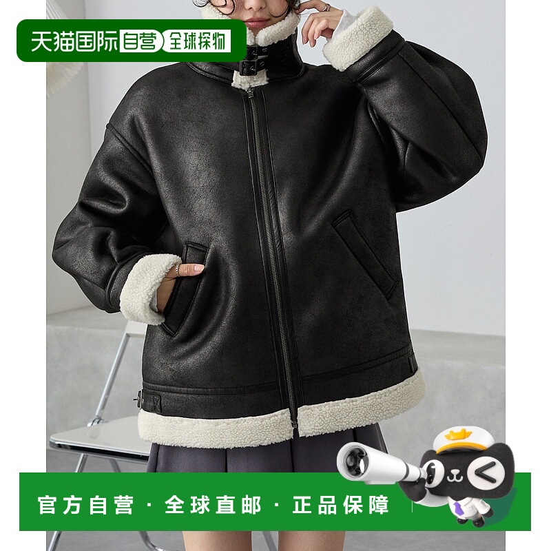 1h可退 日本直邮MONO-MART 女士2WAY短款中长款仿皮B-3外套 jk100