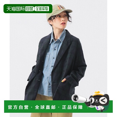 日本直邮BEAMS BOY 女装 宽松版型 检查双排扣夹克 夏季轻盈质感