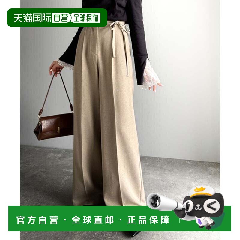 日本直邮milly bilet 阔腿裤 米色 甜美系带秋装新款裤子女裤