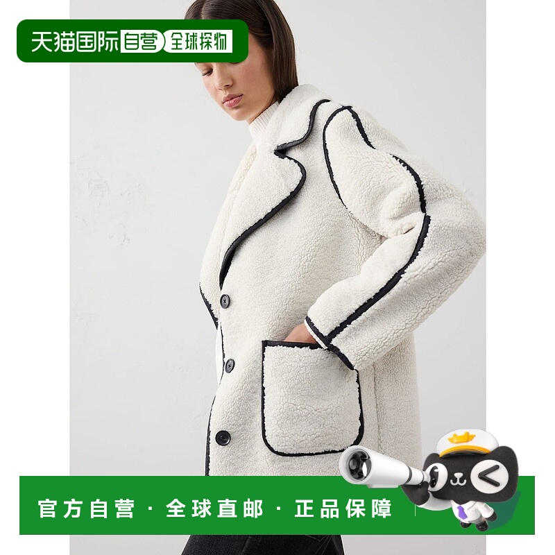 1h可退 日本直邮BANANA REPUBLIC 女装 舒适宽松仿羊羔毛外套 女