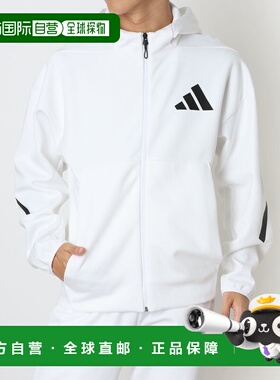 日本直邮阿迪达斯男士 ZNE 全拉链连帽运动外套 (JF2443) (白色)