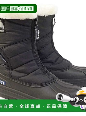 日本直邮Moz 女士雪地靴 MZ3981A 防水带钉短靴带羊毛衬里保暖防
