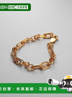 1h可退 日本直邮COCOSHNIK 女士 银质 双链条设计 黄金涂层手链 7