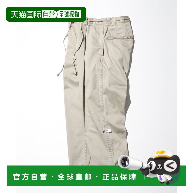 日本直邮CAHLUMN 杂志口袋修身裤 卡其裤休闲裤裤型抽绳裤子服装