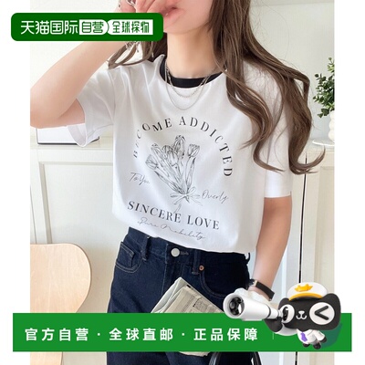 1h可退 日本直邮Classical Elf 女士花卉印花圆领短袖T恤 ce10201