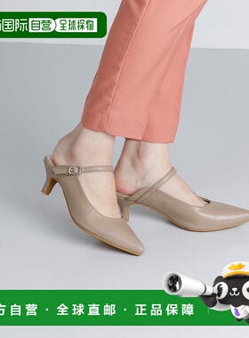 日本直邮Menue 5cm跟带脚背搭扣穆勒高跟鞋 ME8623BW02318 黑色