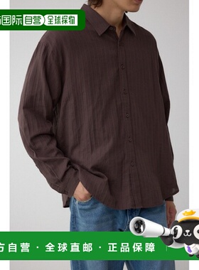 1h可退 日本直邮AZUL BY MOUSSY 男士基础蕾丝纹衬衫 251IAB30167