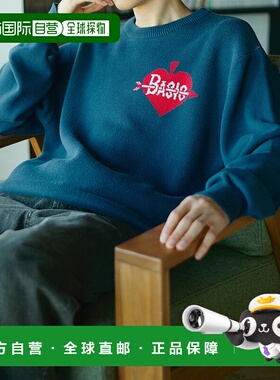 1h可退 日本直邮BASICKS 特别定制款男女同款心形图案针织衫 1146