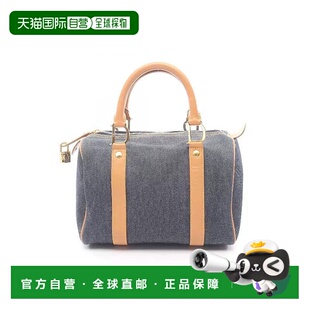 日本直邮中古Dior迪奥女包A级95新Boston bag波士顿包牛仔布托特
