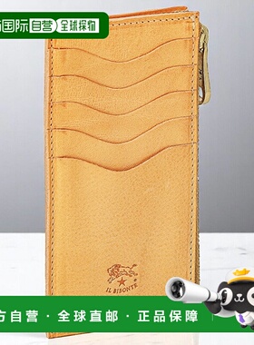 日本直邮IL BISONTE 男女通用卡片夹 SCC105PV0005 浅棕色通勤卡