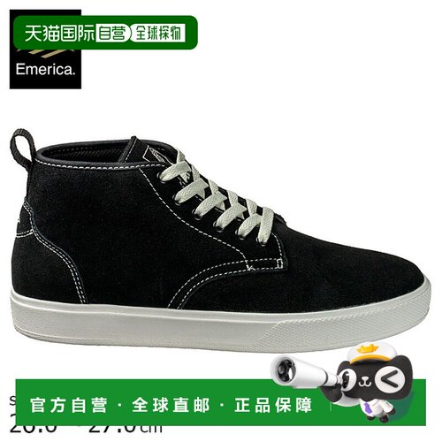 日本直邮Emerica 运动鞋 滑板鞋 男款 绒面革SPANKY HI 黑色/TN