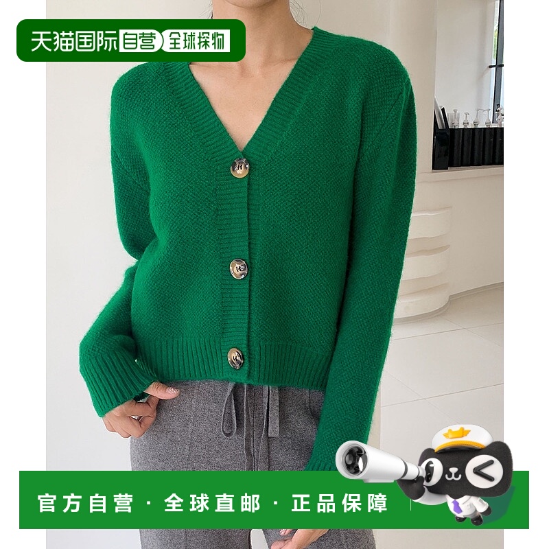 1h可退 日本直邮LOWO 女装 V领简约针织开衫 宽松方版设计 lwtomm