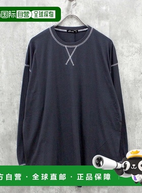 1h可退 日本直邮SHISKY 配色拼接宽松版长袖T恤 84410上衣男装