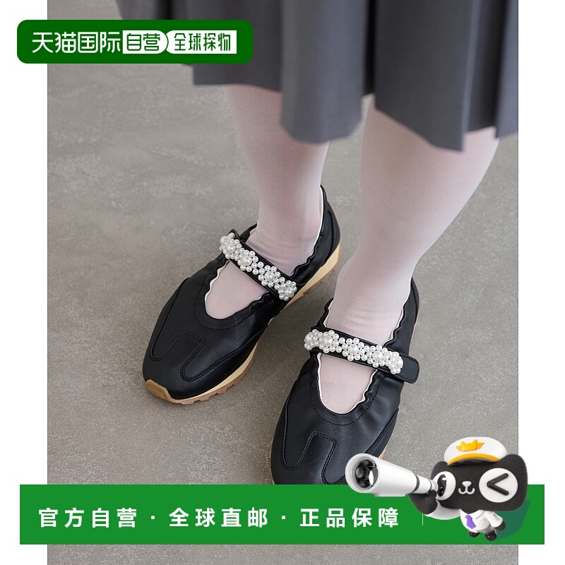 1h可退 日本直邮FOOT INDUSTRY 女士珍珠玛丽珍鞋 半休闲舒适平底