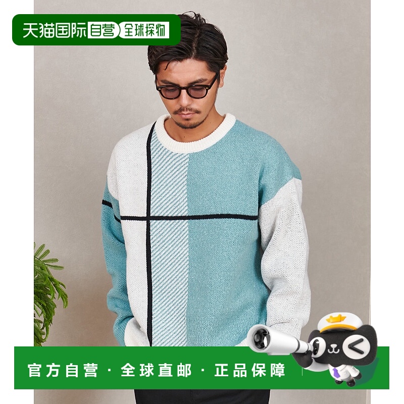 1h可退 日本直邮SILVER BULLET CavariA 男士/女士大码格纹圆领长