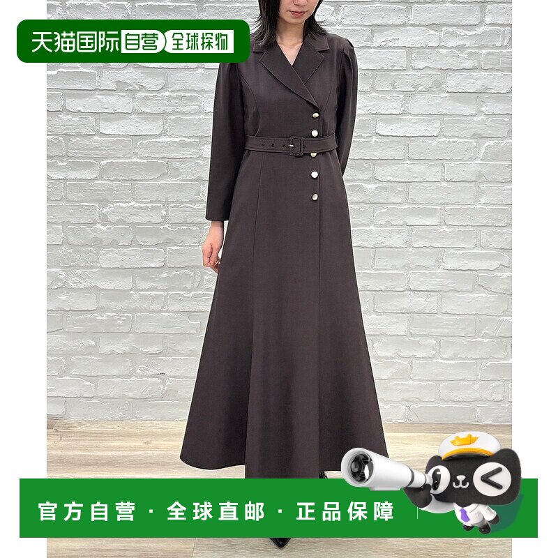 1h可退 日本直邮31 Sons de mode 女装 翻领半鱼尾连衣裙 侧边拼