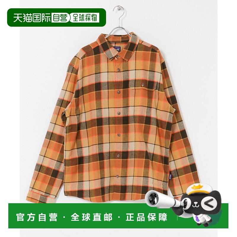 日本直邮patagonia男装全棉宽松格子衬衫半拉链设计 DMA742410