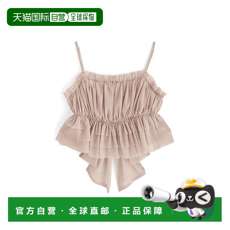 日本直邮日潮 GRL 薄纱透视背带蝴蝶结背心 tw1141内搭