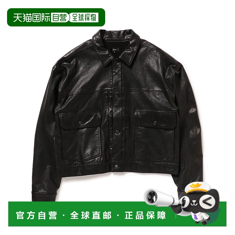 1h可退 日本直邮BEAMS男士短款皮革风格夹克宽松版型多功能设计 1