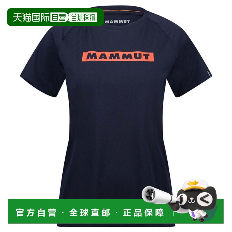 日本直邮MAMMUT 猛犸象 女士户外T恤 QD印花短袖 AF 女款 10 海军图片