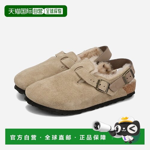 日本直邮BIRKENSTOCK TOKIO 羊毛绒面革窄款女士凉鞋 灰褐色 (BKS
