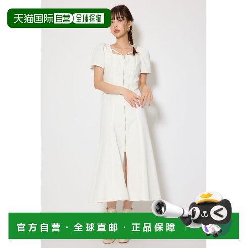 日本直邮rienda 前拉链美臀牛仔连衣裙