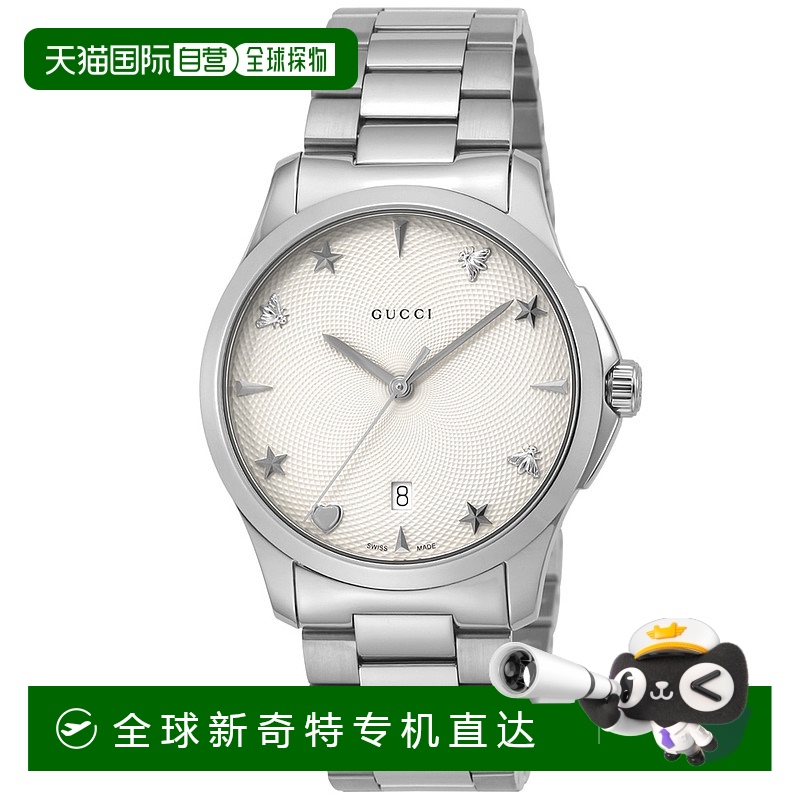 日本直邮GUCCI 手表 G 永恒圆形不锈钢 M 手表 YA1264028 适合家