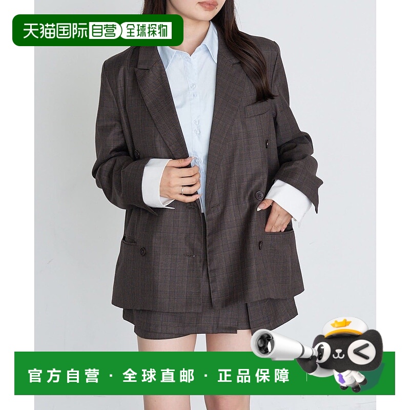 1h可退 日本直邮RAY CASSIN 女士宽松双排扣西装外套 RCN1052207A