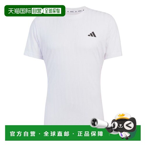 日本直邮 adidas M TENNIS 男士T恤 白色 KWH35 JF4386