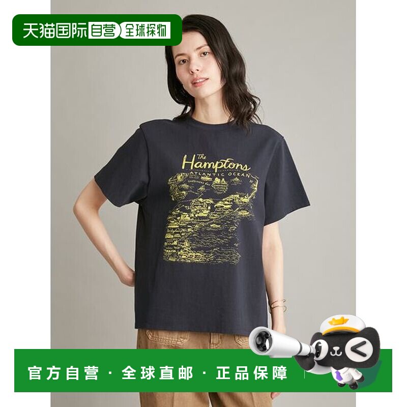 1h可退 日本直邮Mila Owen 女装 UV防护接触凉感地图印花T恤 09WC