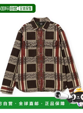 1h可退 日本直邮Double RL 男装 Jacquard提花宽松衬衫 半贴袋设